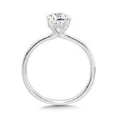 Wg Solitaire Hidden Halo Diamond Engagement Ring